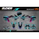 Stickerset MOTOCROSS KTM BLUE LUMEN - STICKERSET MOTOR KTM