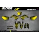 Kit Déco SUZUKI RMZ Motocross "Yellow Bold Effect" - Kit Perso ProRiderDesign