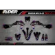 Kit adesivos Motocross HONDA JUST1 BLACK - KIT ADESIVOS MOTOCROSS ENDURO