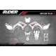 Kit adesivos Motocross HONDA SKYBOUND WHITE - KIT ADESIVOS MOTOCROSS ENDURO