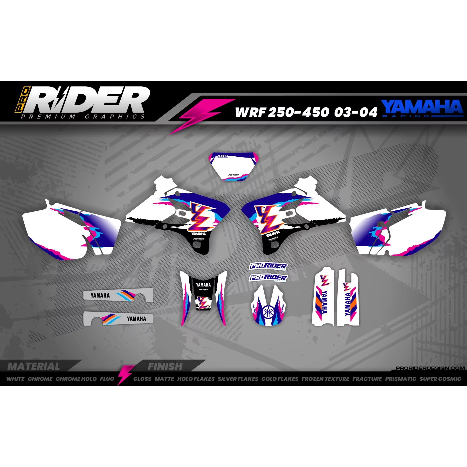 grafiche Motocross YAMAHA 93th blue clicli  - Home