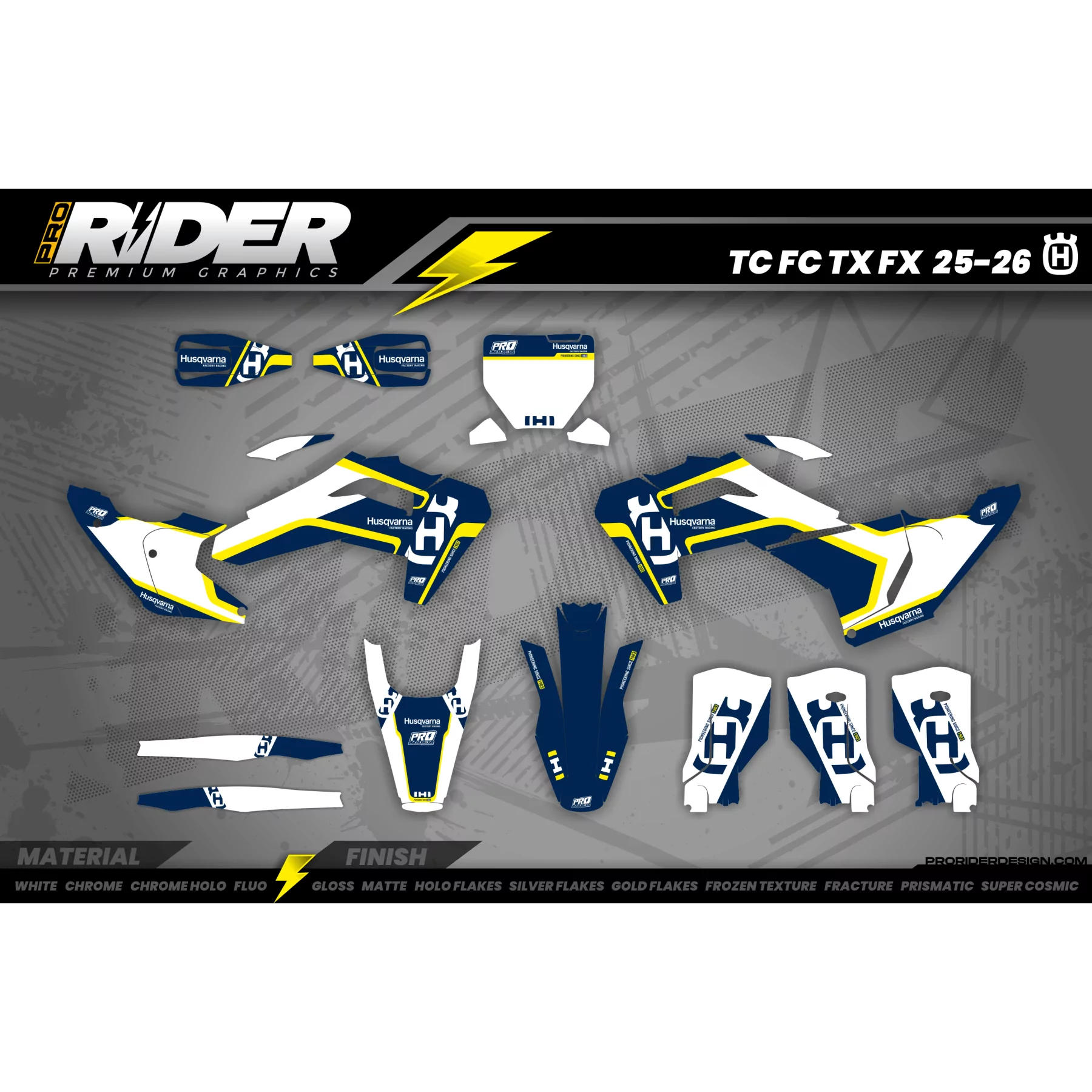 Kit adhesivos Motocross PERSO HUSQVARNA KRONO  - Kit adhesivos HUSQVARNA MOTOCROSS / ENDURO