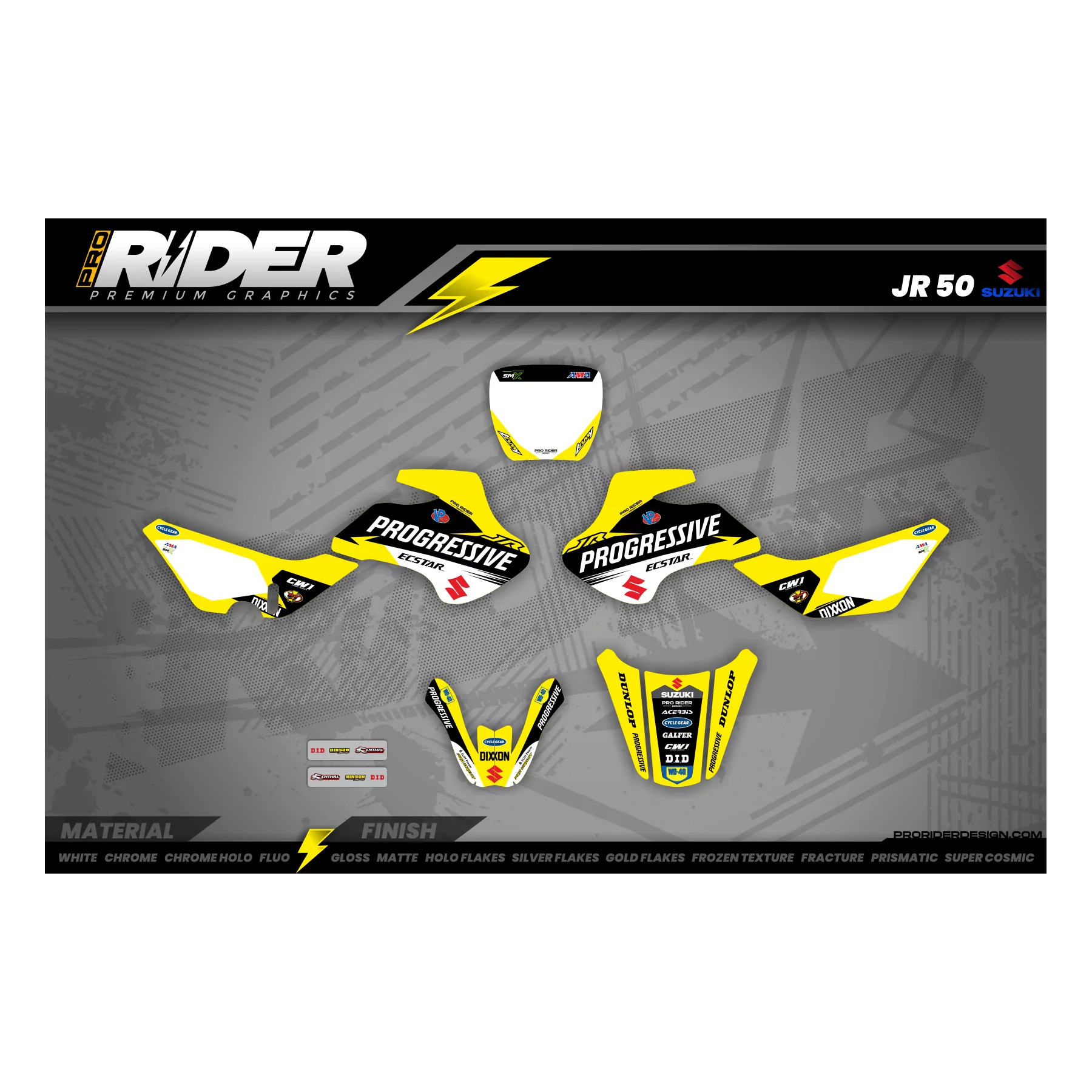 Kit adhesivos SUZUKI | KEN ROCZEN PROGRESSIVE Replica  - KIT ADHESIVOS MOTOCROSS / ENDURO SUZUKI