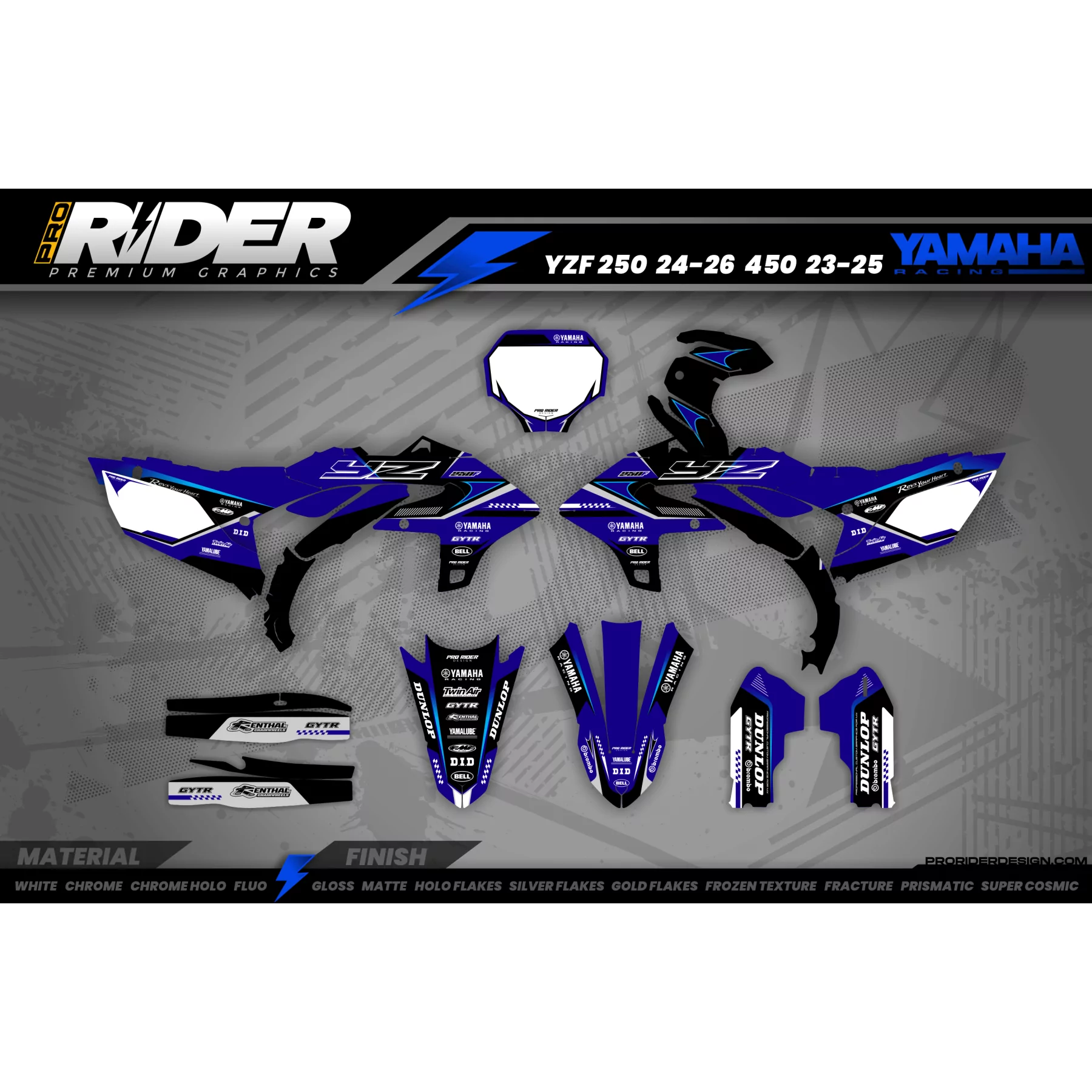 STICKERSET MOTOCROSS YAMAHA SPARK - Stickerset MOTO YAMAHA