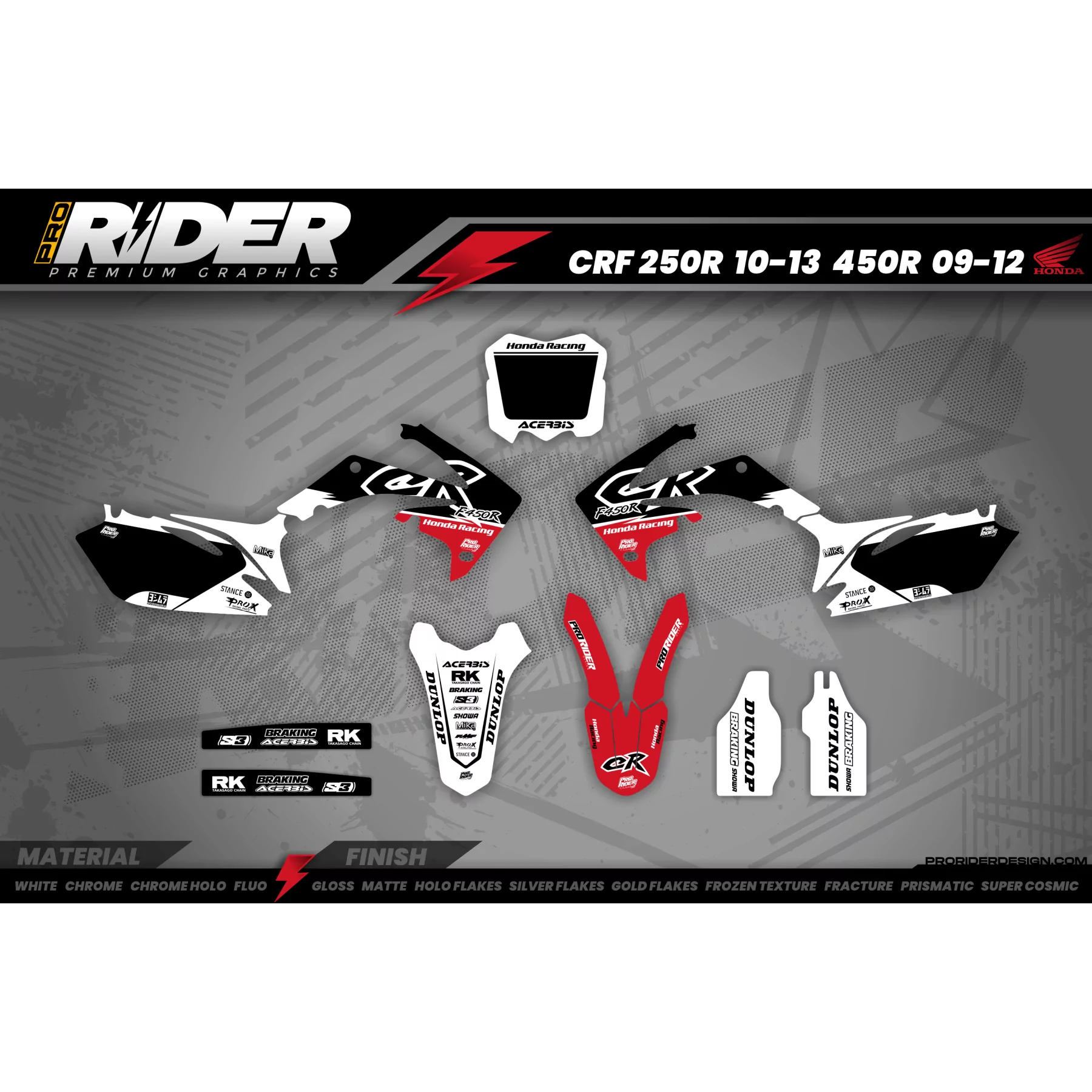 grafiche Motocross perso HONDA MX TEST RED  - GRAFICHE MOTOCROSS ENDURO