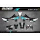 Kit adhesivos motocross TRIUMPH Racer Edition | TEAL WHITE LINES  - Kit adhesivos MOTOCROSS TRIUMPH