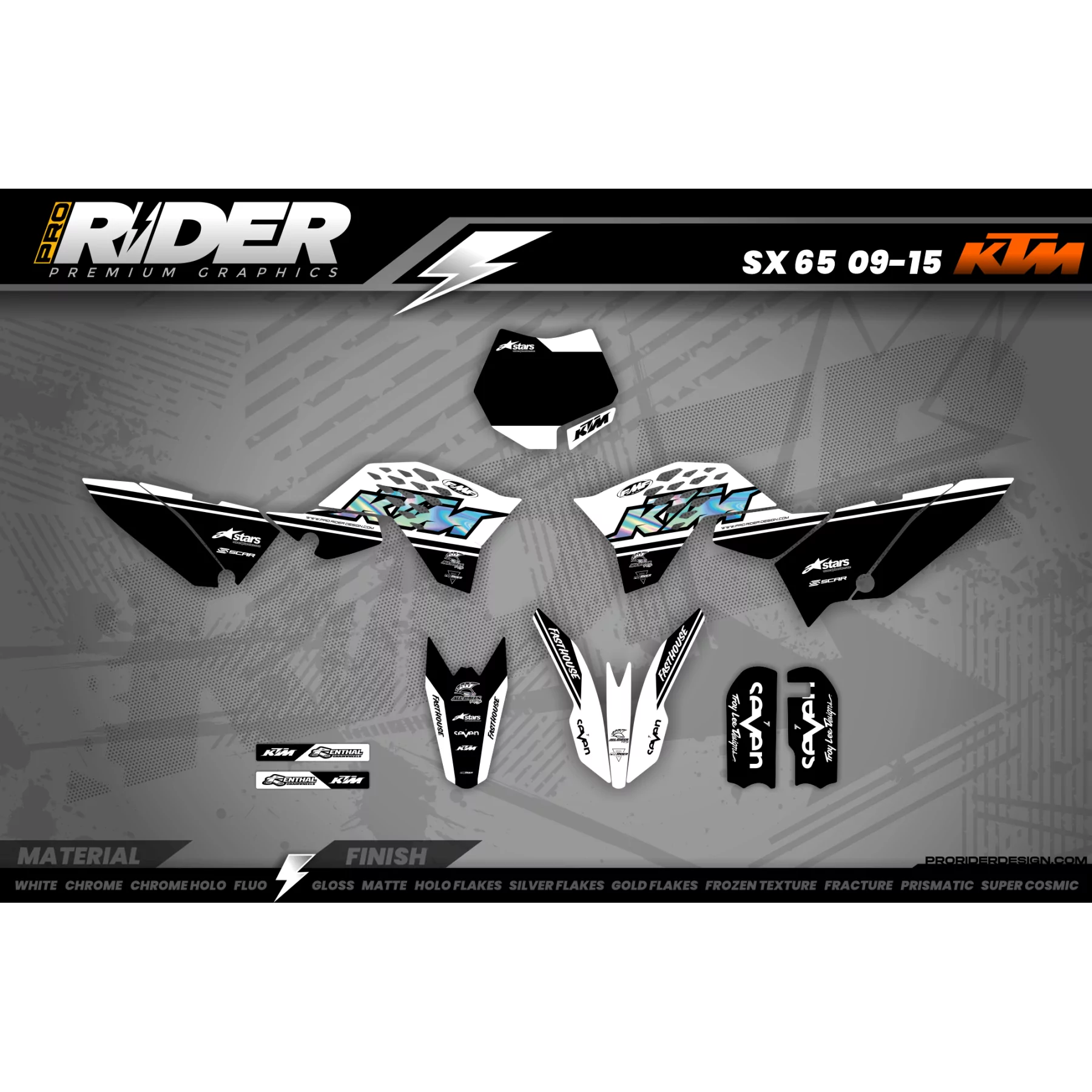 Kit adesivos Motocross PERSO FAST STYLE HOLO - SX-E 2/3/5