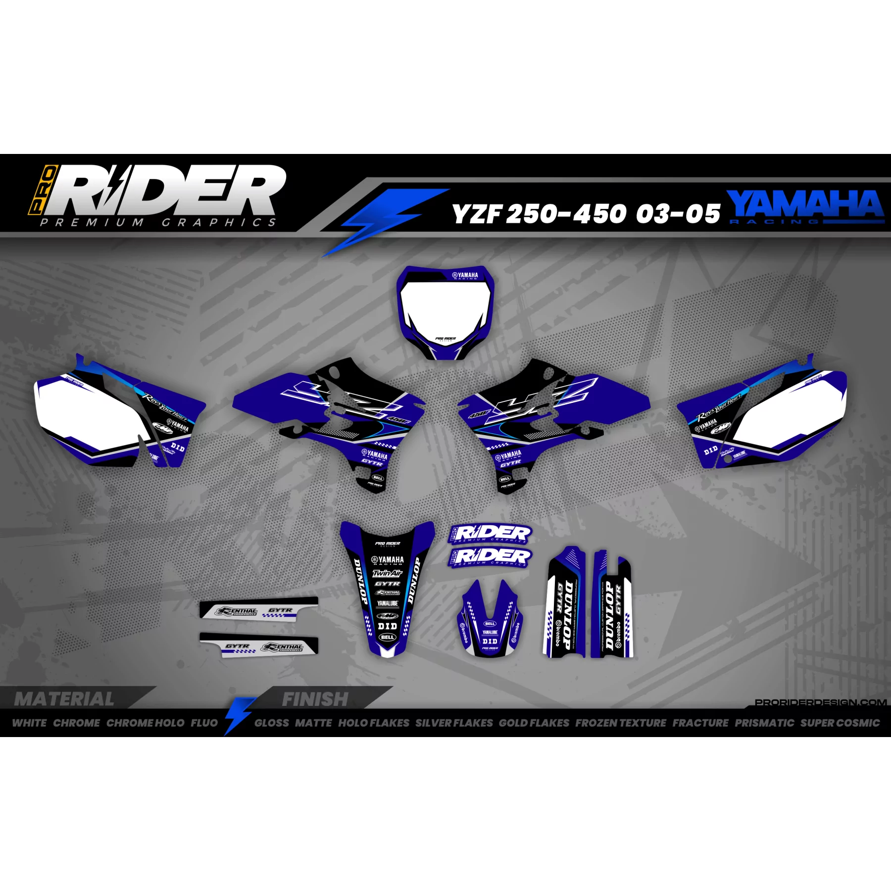 Kit adesivos MOTOCROSS YAMAHA SPARK - KIT ADESIVOS MOTO YAMAHA