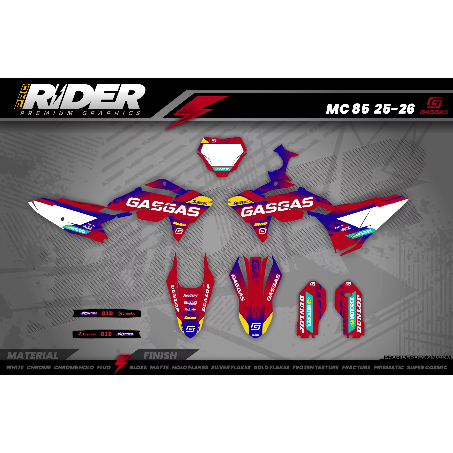 STICKERSET MOTOCROSS GASGAS | Farleigh - STICKERSET MOTO GASGAS