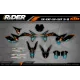 Kit adesivos Motocross KTM SX SXF EXC | Shadow Edition | Black orange dark teal - TODOS OS MODELOS KITS ADESIVOS KTM