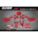 Kit adesivos MOTOCROSS HONDA RED PERFORMANCE - KIT ADESIVOS MOTO HONDA