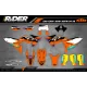 Kit adesivos Motocross KTM SX SXF EXC - ORANGE DRIFTING - TODOS OS MODELOS KITS ADESIVOS KTM