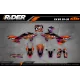 Kit adesivos MOTOCROSS KTM ORANGE LUMEN - Kit adesivos MOTO KTM