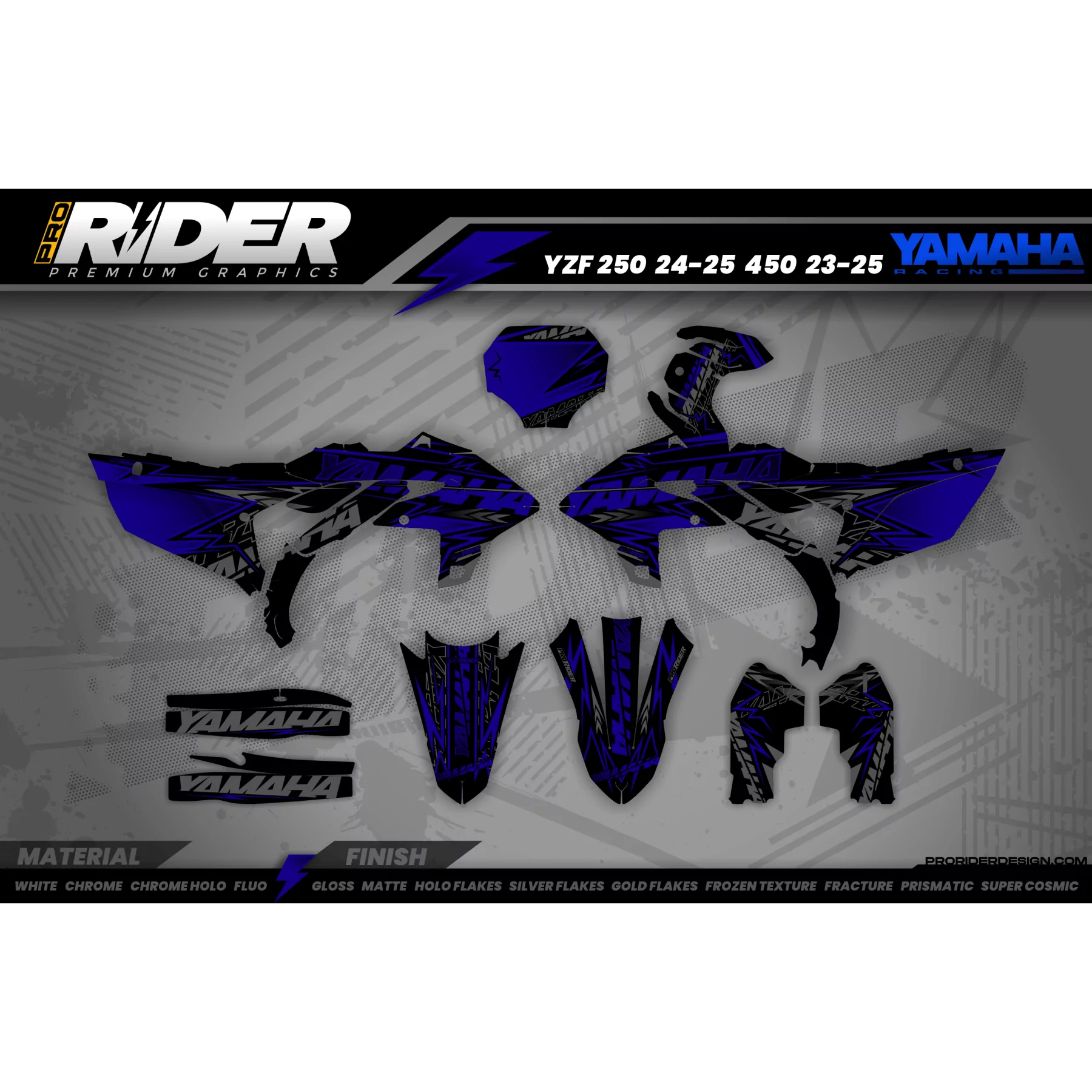 grafiche MOTOCROSS YAMAHA FORCE BLUE  - GRAFICHE MOTO YAMAHA