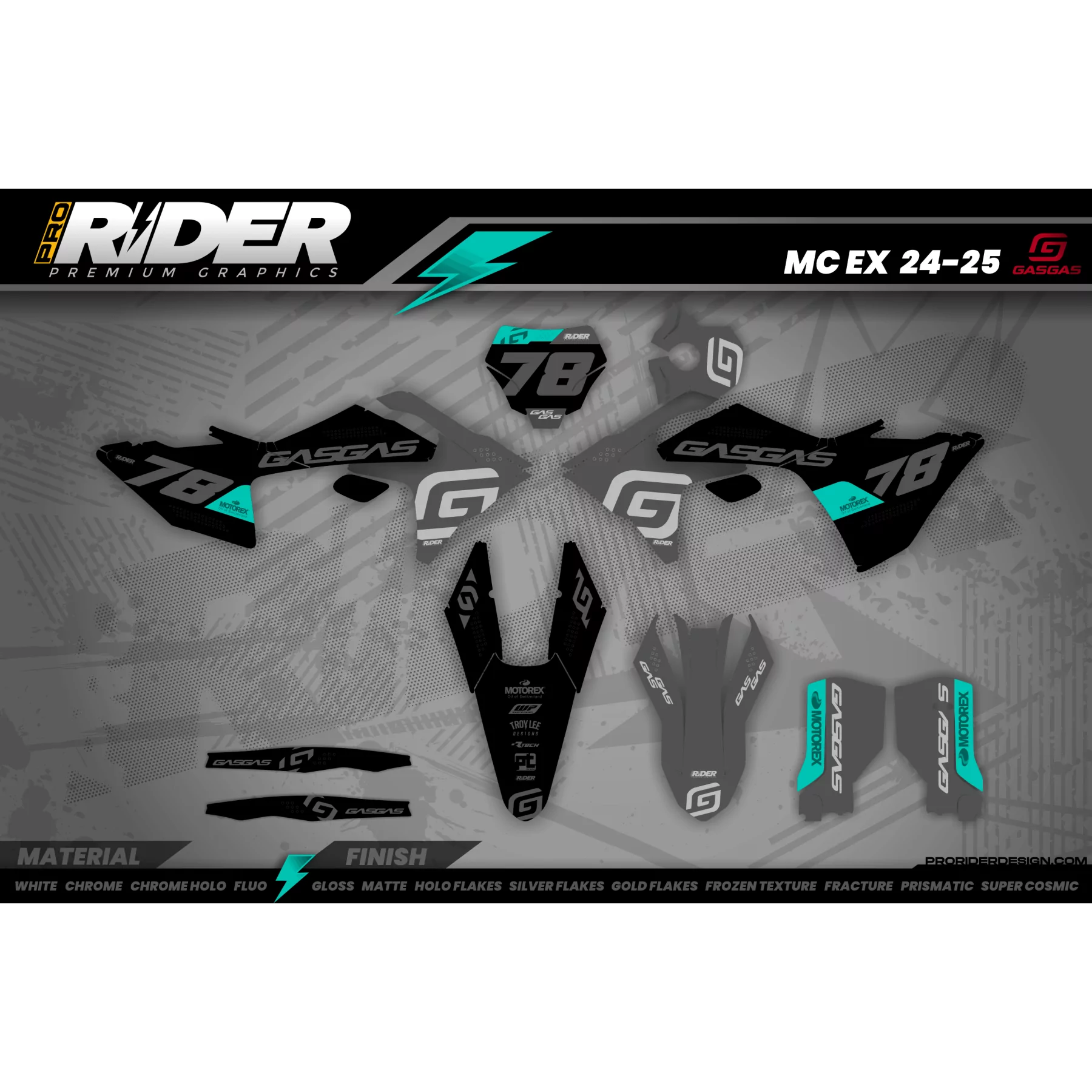 STICKERSET MOTOCROSS GASGAS | Pala