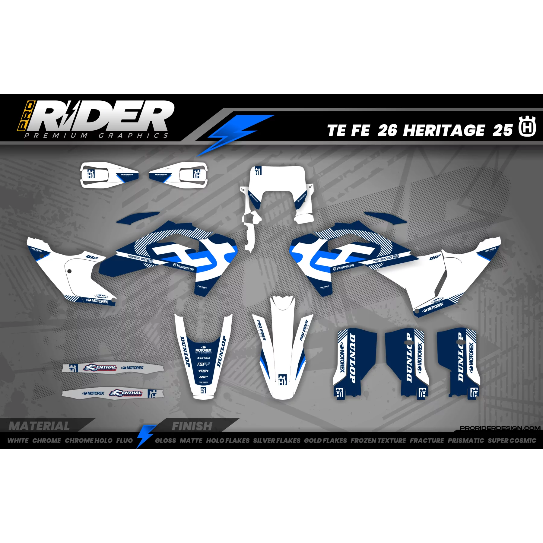 Stickerset MOTOCROSS HUSQVARNA FACTORY SIGNATURE - STICKERSET MOTO HUSQVARNA