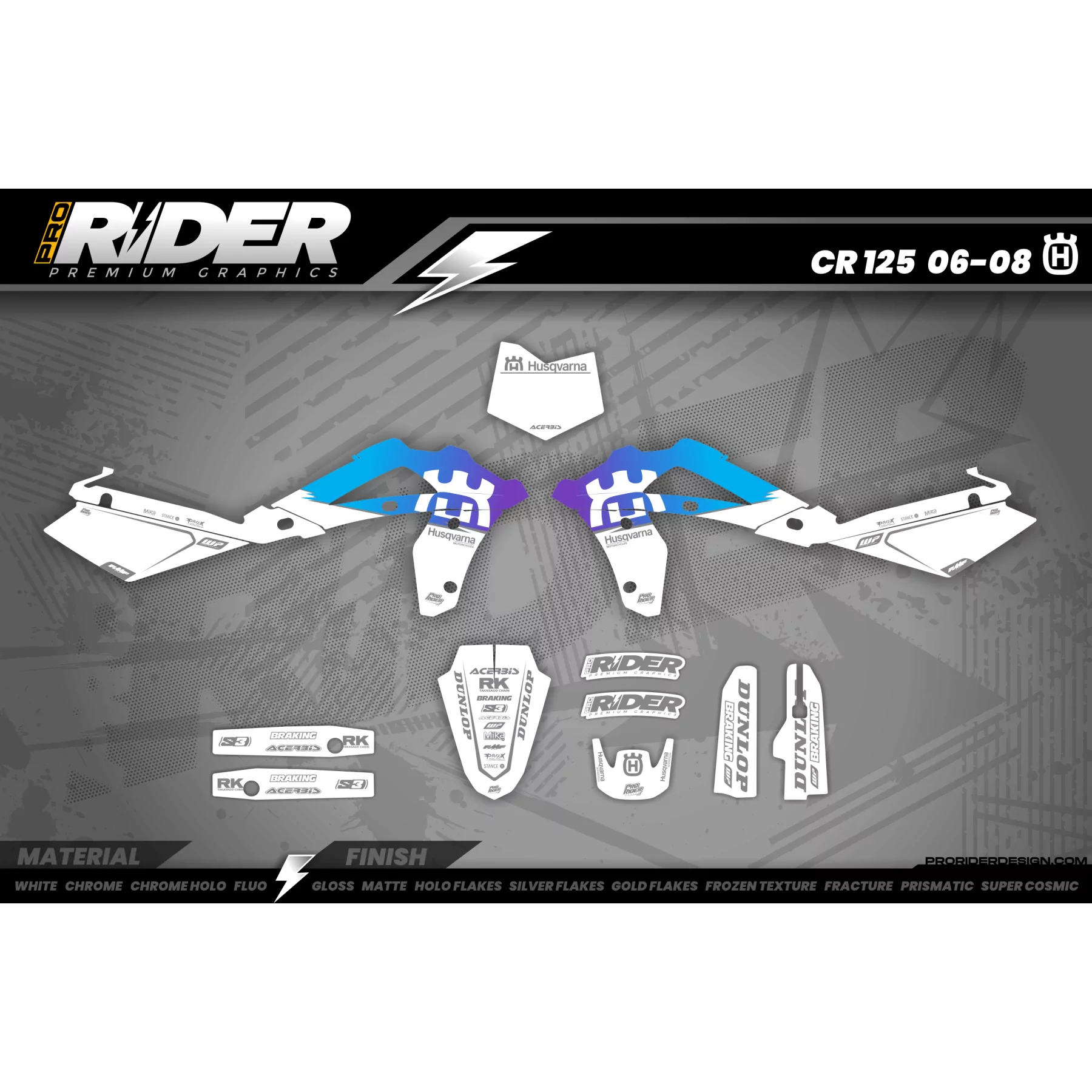 grafiche HUSQVARNA MX TEST gradient  - grafiche HUSQVARNA MOTOCROSS / ENDURO