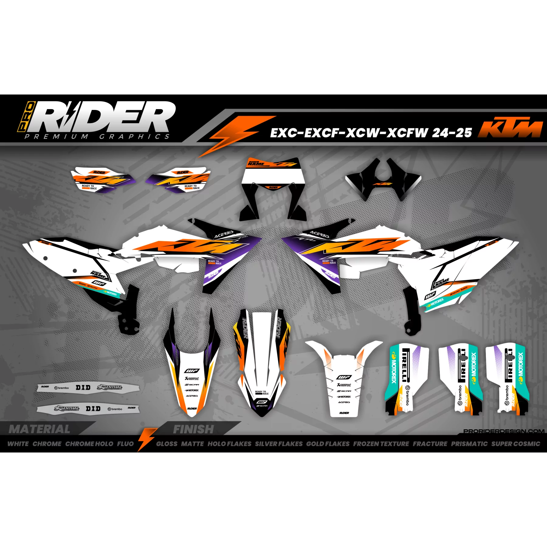 Kit adesivos MOTOCROSS KTM | Frauenfeld - Kit adesivos MOTO KTM