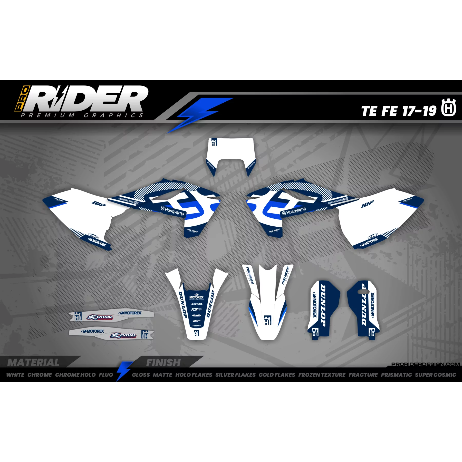 Stickerset MOTOCROSS HUSQVARNA FACTORY SIGNATURE - STICKERSET MOTO HUSQVARNA
