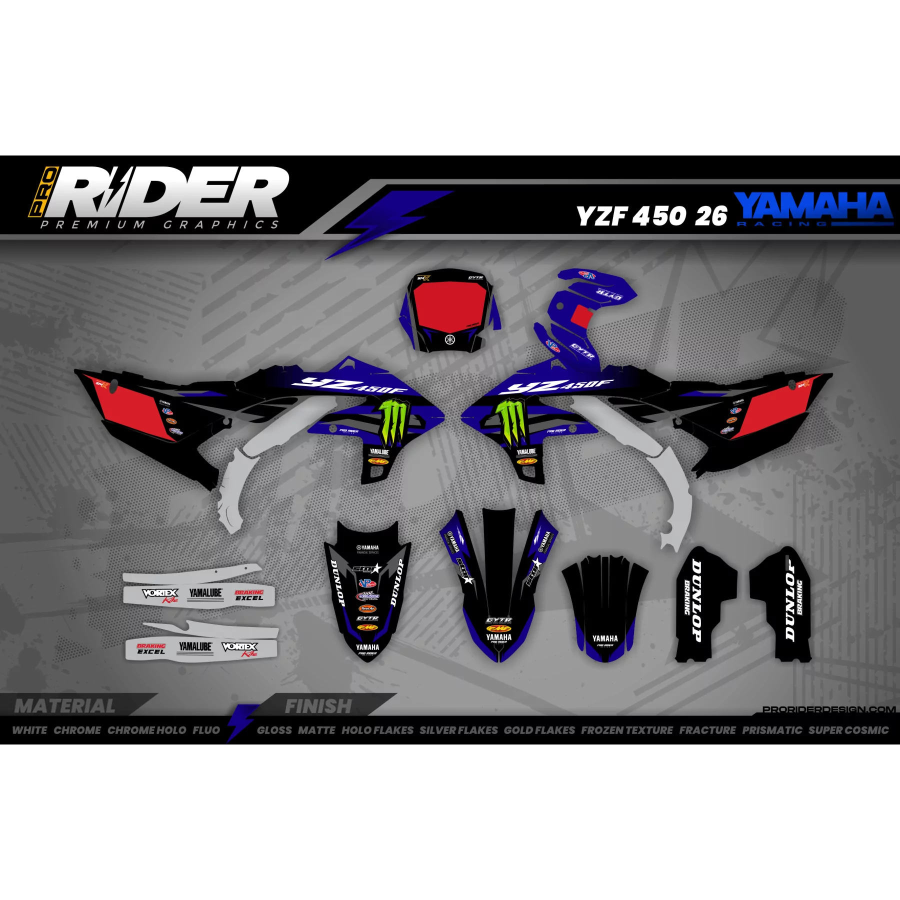 Stickerset Motocross YZ YZF TTR YAMAHA ENERGY TOMAC - STICKERSET MOTOCROSS / ENDURO YAMAHA