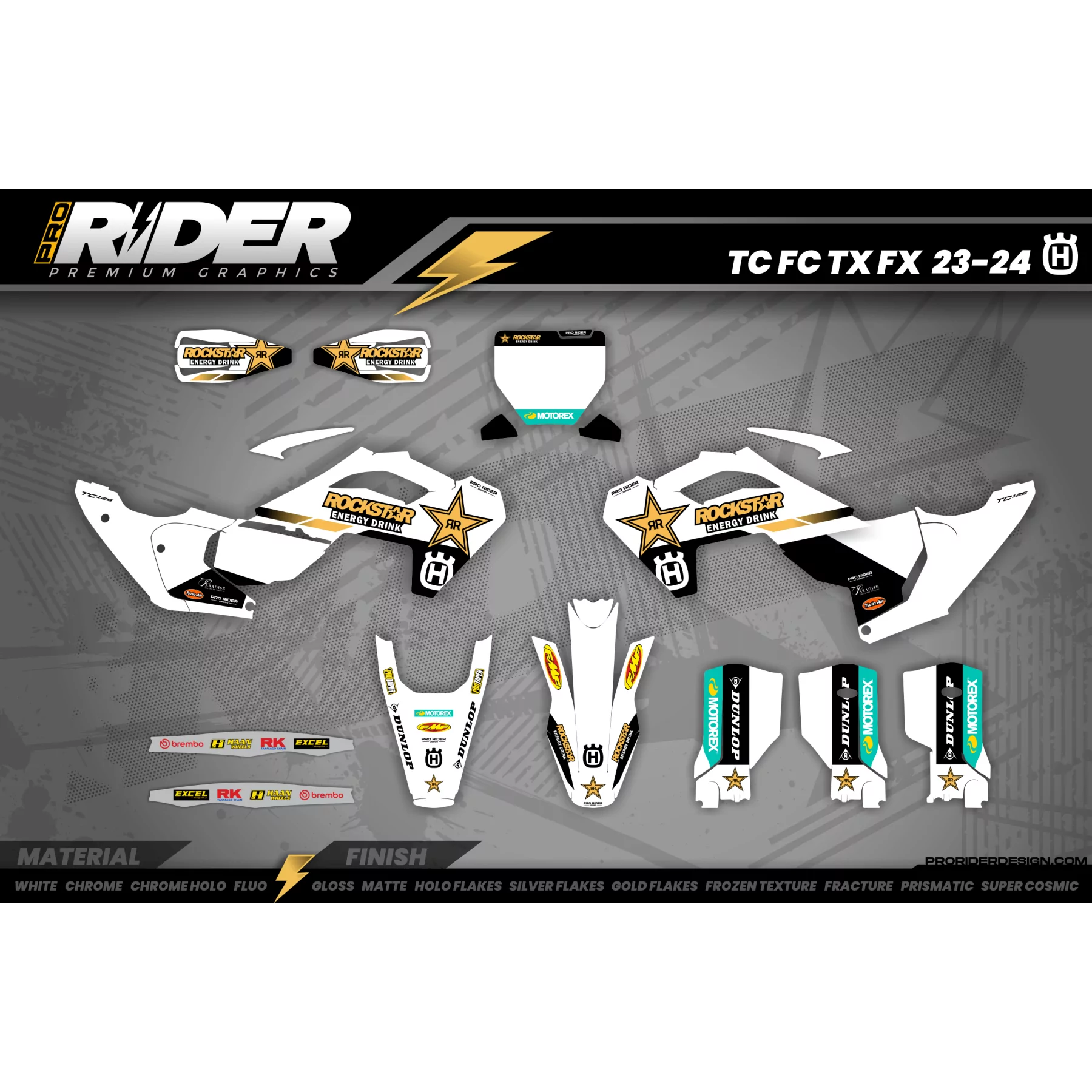 Grafiche Rockstar Husqvarna Factory Racing TC-FC-TE-FE - GRAFICHE M...