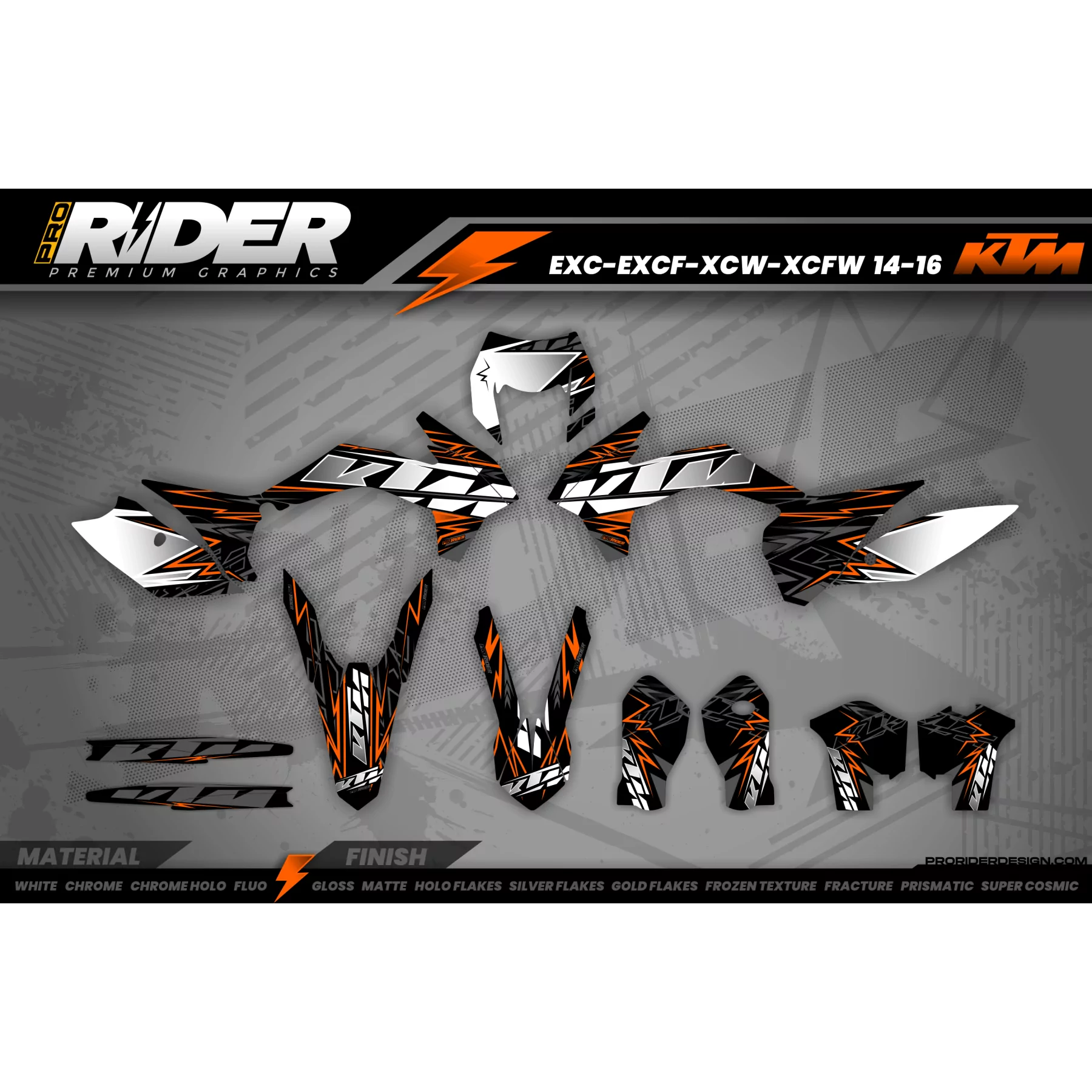 Kit adhesivos KTM LIGHT BOLD EFFECT  - TODOS LOS MODELOS KITS adhesivos KTM