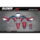 Kit adesivos Motocross HONDA TEAM HRC PROGRESSIVE | RED - KIT ADESIVOS MOTOCROSS ENDURO