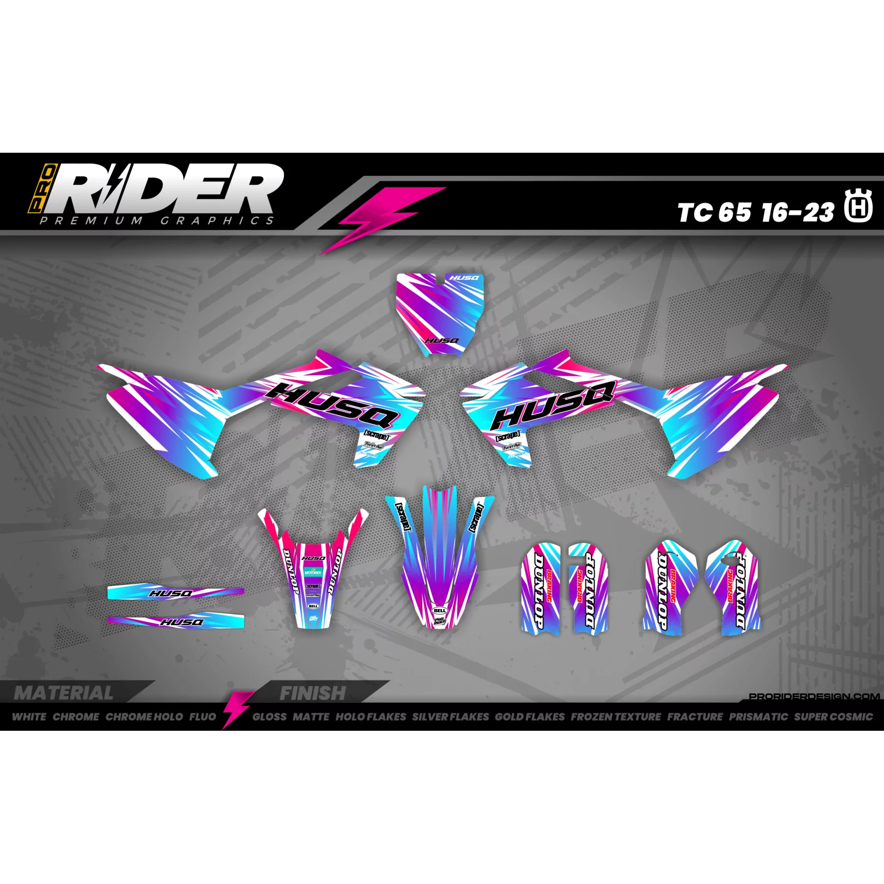 STICKERSET MOTOCROSS HUSQVARNA SAVAGE - STICKERSET MOTO HUSQVARNA