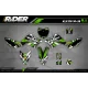 Kit adesivos MOTOCROSS ALPINESTARS verde (ref:prda4b) - KIT ADESIVOS MOTOCROSS KAWASAKI