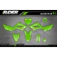 Stickerset Motocross KAWASAKI MOTUL GREEN/WHITE - STICKERSET MOTOCROSS KAWASAKI