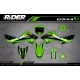 Kit adhesivos MOTOCROSS KAWASAKI GREEN CORE  - Kit adhesivos MOTO KAWASAKI