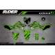 Motocross graphics KAWASAKI JUST1 GREEN - KAWASAKI QUAD GRAPHICS KIT
