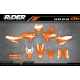 Kit déco Motocross KTM SX SXF EXC- ORANGE VORTEX - KIT DECO MOTOCRO...