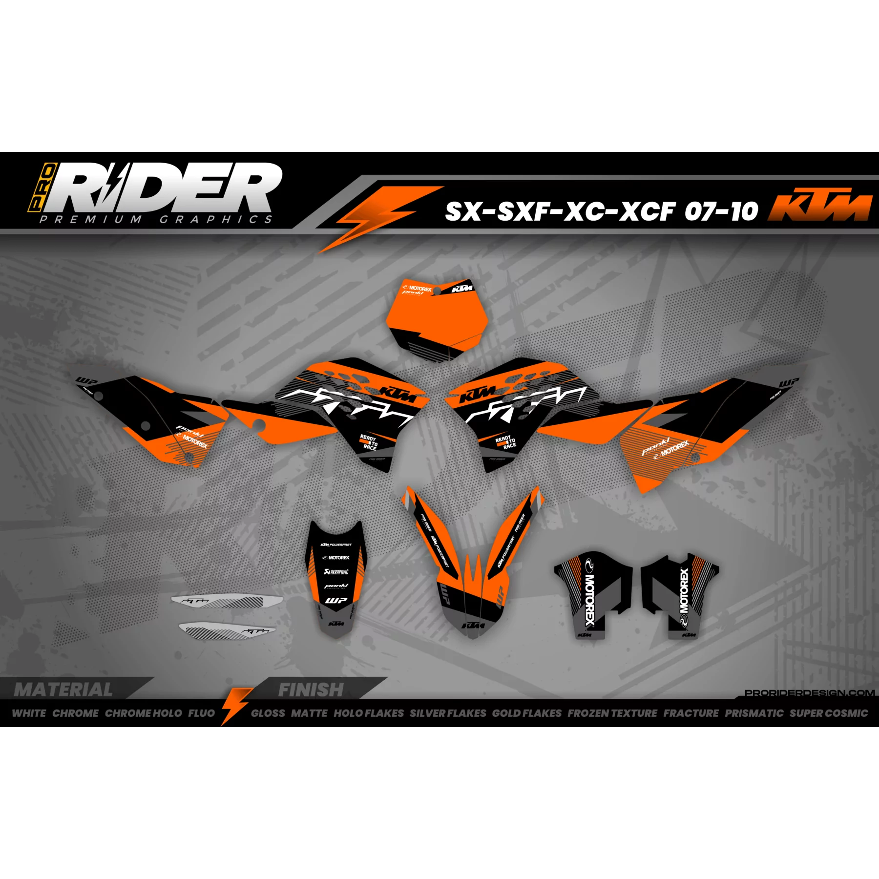 Kit adhesivos MOTOCROSS KTM | Wildan  - Kit adhesivos MOTO KTM