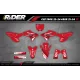 Kit adesivos MOTOCROSS HONDA RED PERFORMANCE - KIT ADESIVOS MOTO HONDA