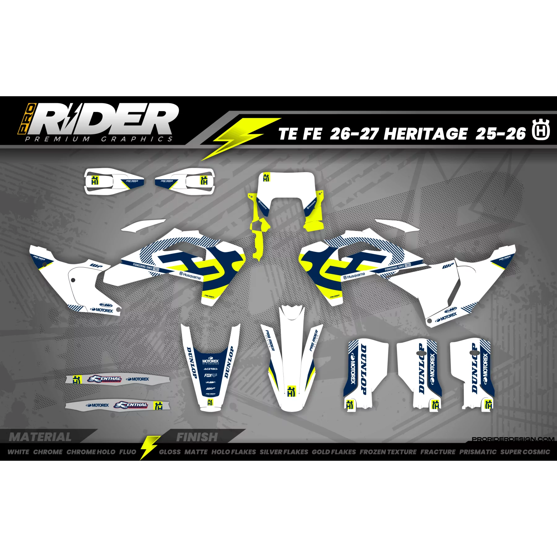 grafiche MOTOCROSS HUSQVARNA ORIGIN FACTORY  - KIT DÉCO MOTO HUSQVARNA