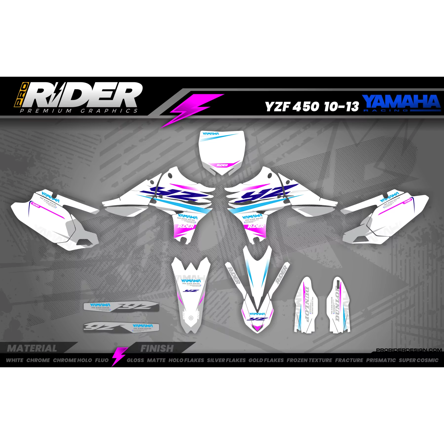 Kit adesivos MOTOCROSS YAMAHA BRIGHT - KIT ADESIVOS MOTO YAMAHA