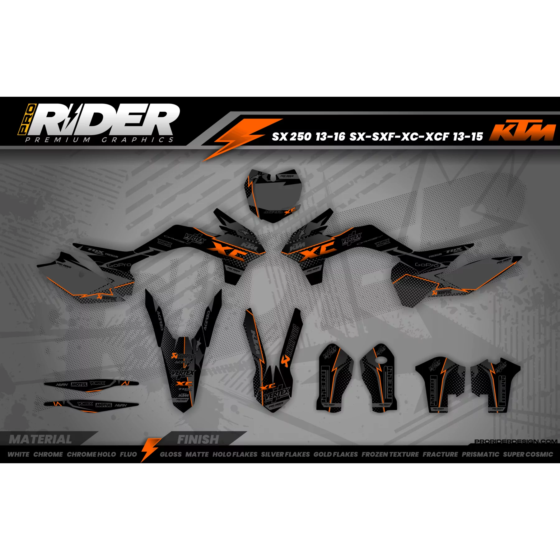 KIT DECO Motocross KTM VERTEX (REF:PRDA39C1) - KIT DECO MOTOCROSS K...