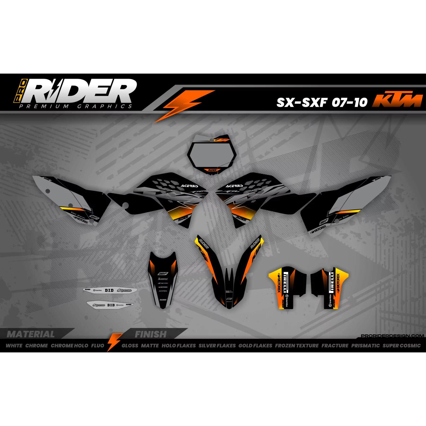 Kit adesivos MOTOCROSS KTM | Payerne - Kit adesivos MOTO KTM