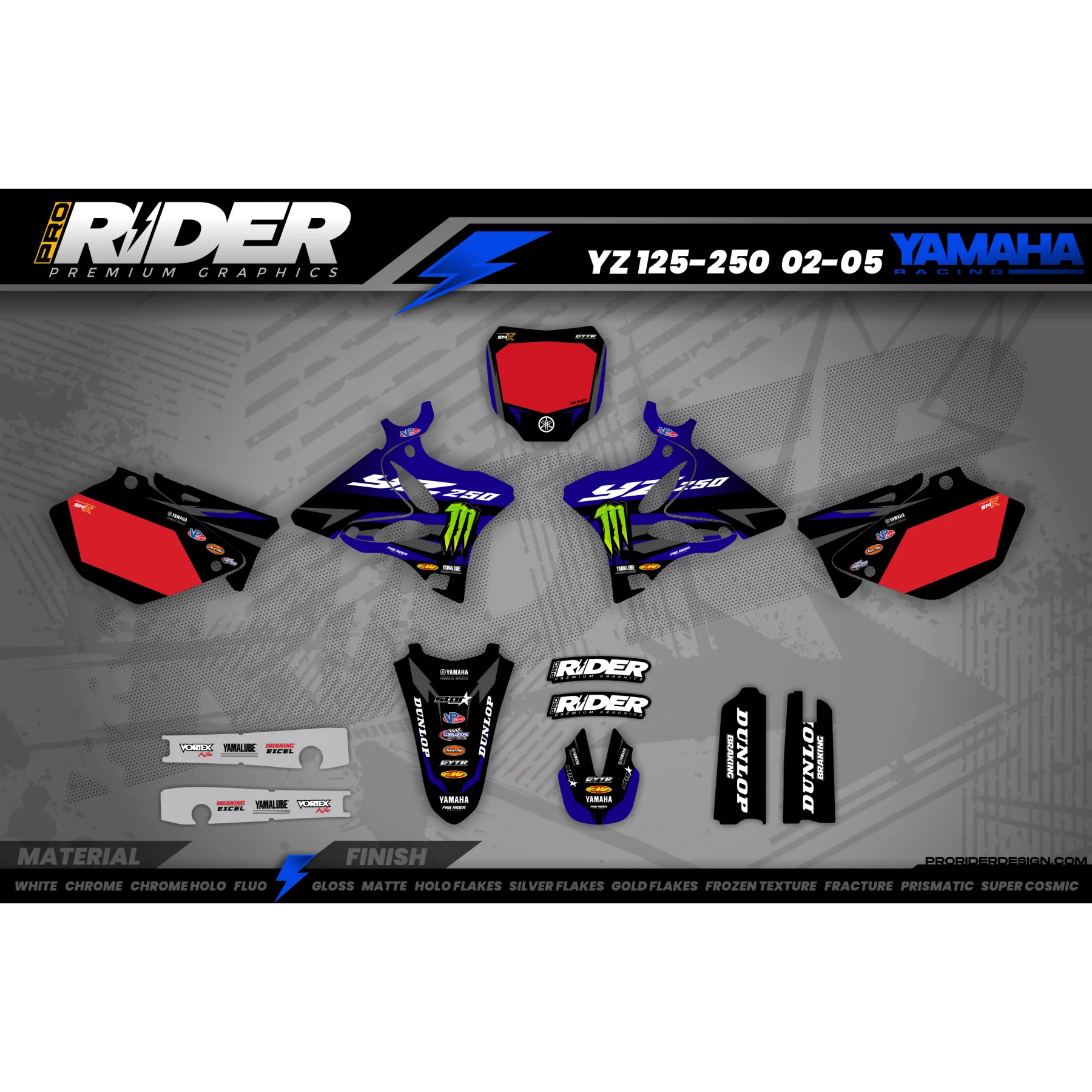 Stickerset Motocross YZ YZF TTR YAMAHA ENERGY TOMAC - STICKERSET MOTOCROSS / ENDURO YAMAHA