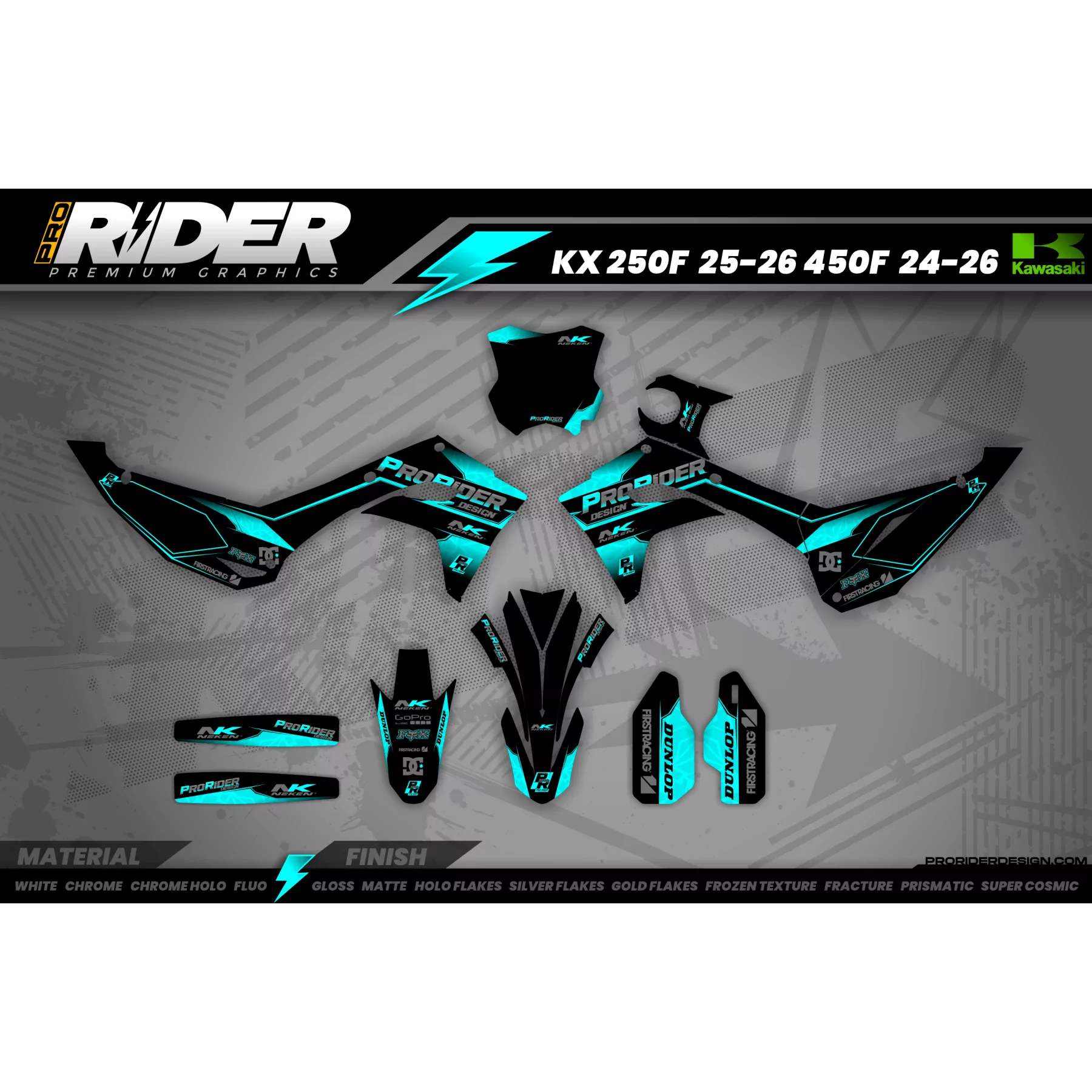 Stickerset Motocross pro rider design (ref:prda34x) - Stickerset MOTOCROSS ENDURO