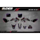 Kit adesivos Motocross HONDA JUST1 BLACK - KIT ADESIVOS MOTOCROSS ENDURO