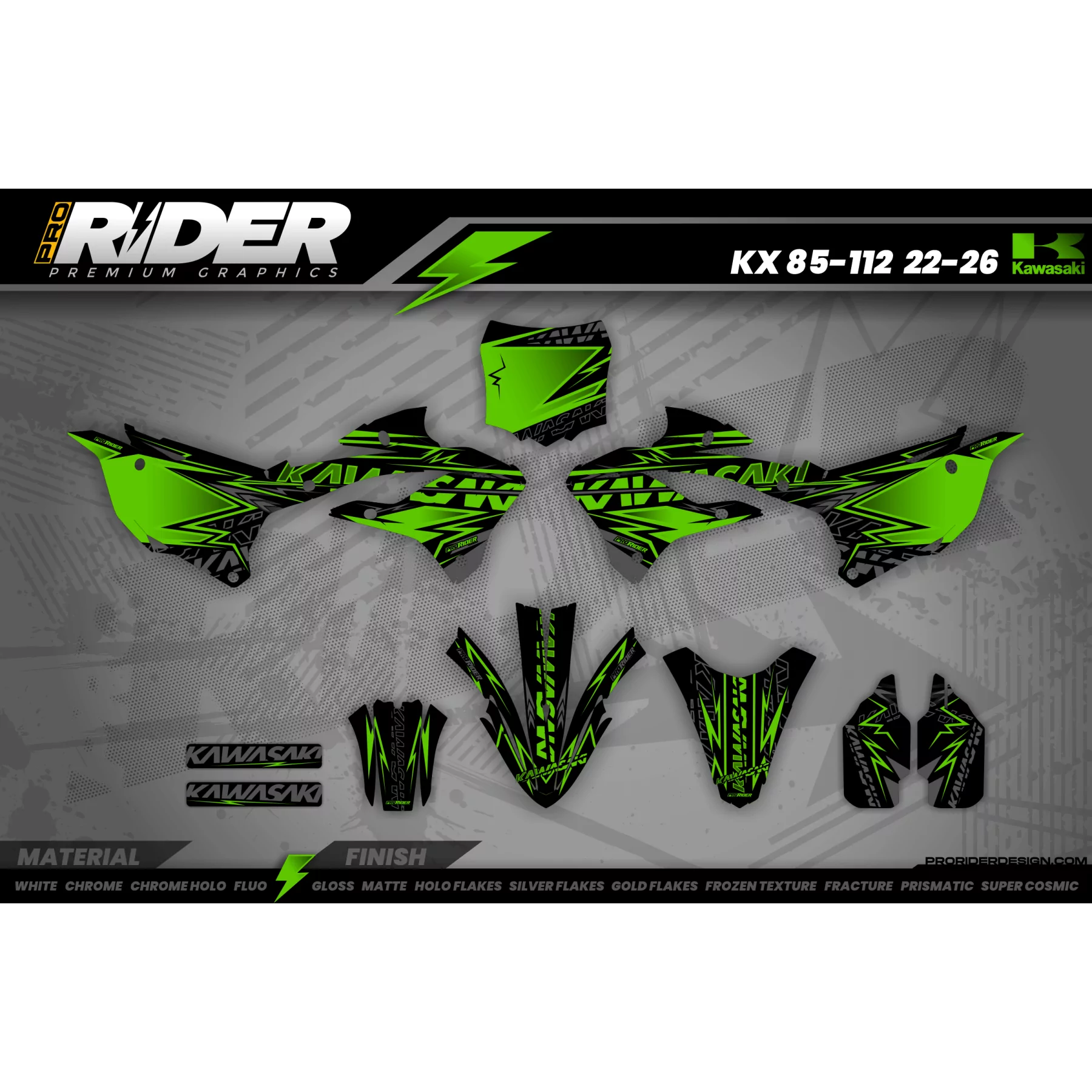 STICKERSET MOTOCROSS KAWASAKI | Southwick