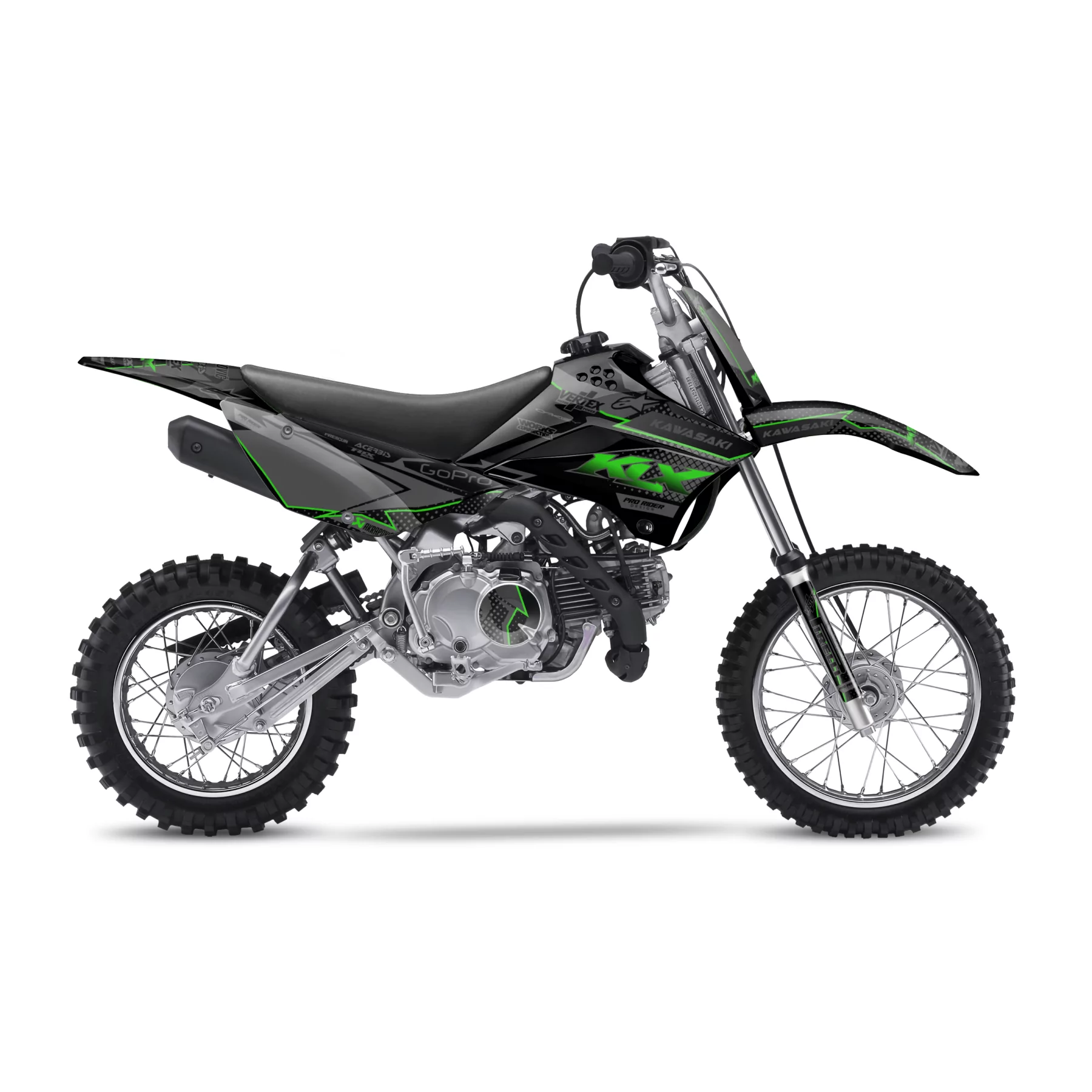 KIT ADHESIVOS MINI Motocross KAWASAKI | Vertex