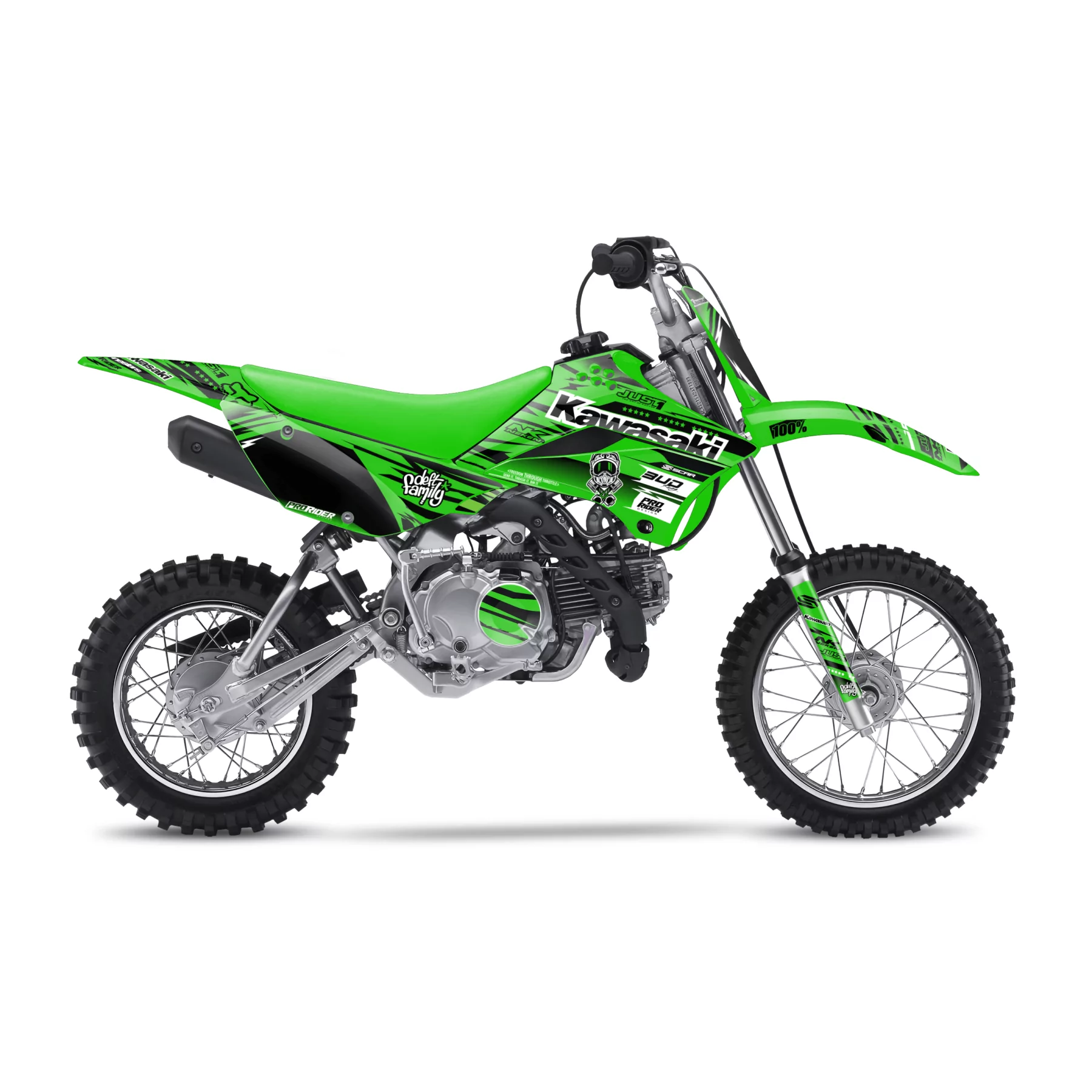 KIT DÉCO MINI Motocross KAWASAKI | Just1 green