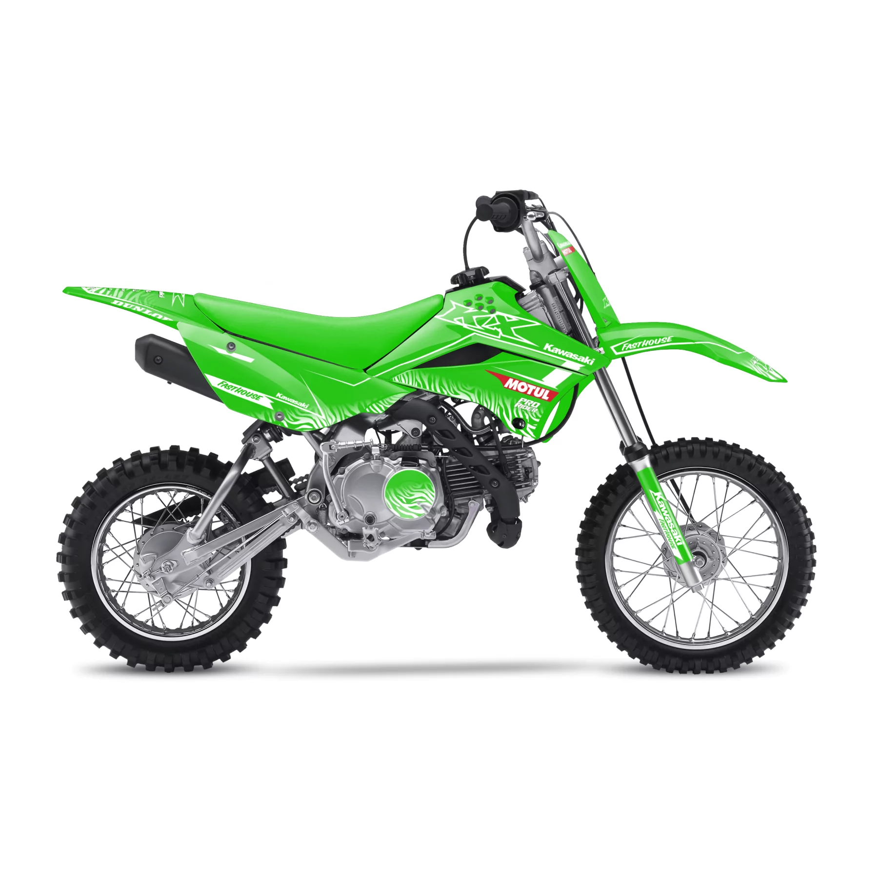 GRAPHICS MINI Motocross KAWASAKI | Motul green/white