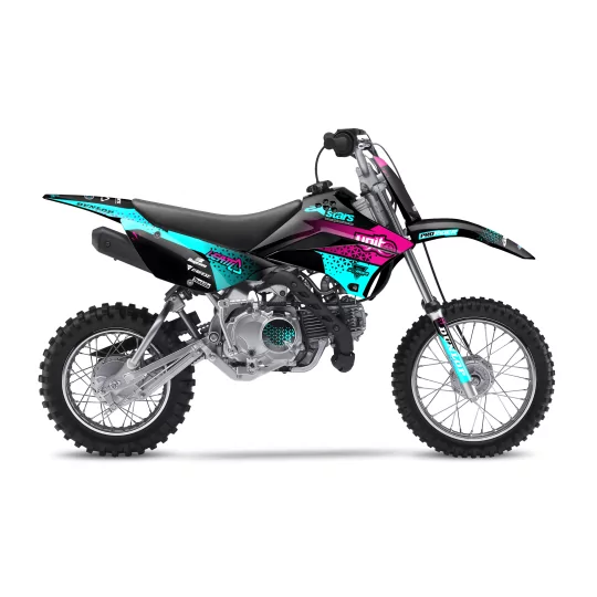 STICKERSET MINI Motocross KAWASAKI | Unit zwart