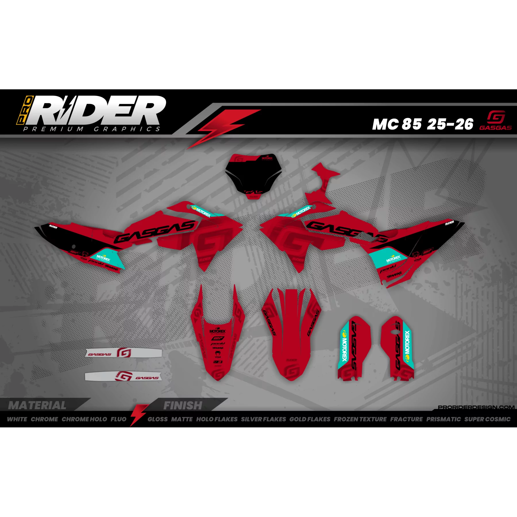 STICKERSET MOTOCROSS GASGAS | Kenworthy's gp