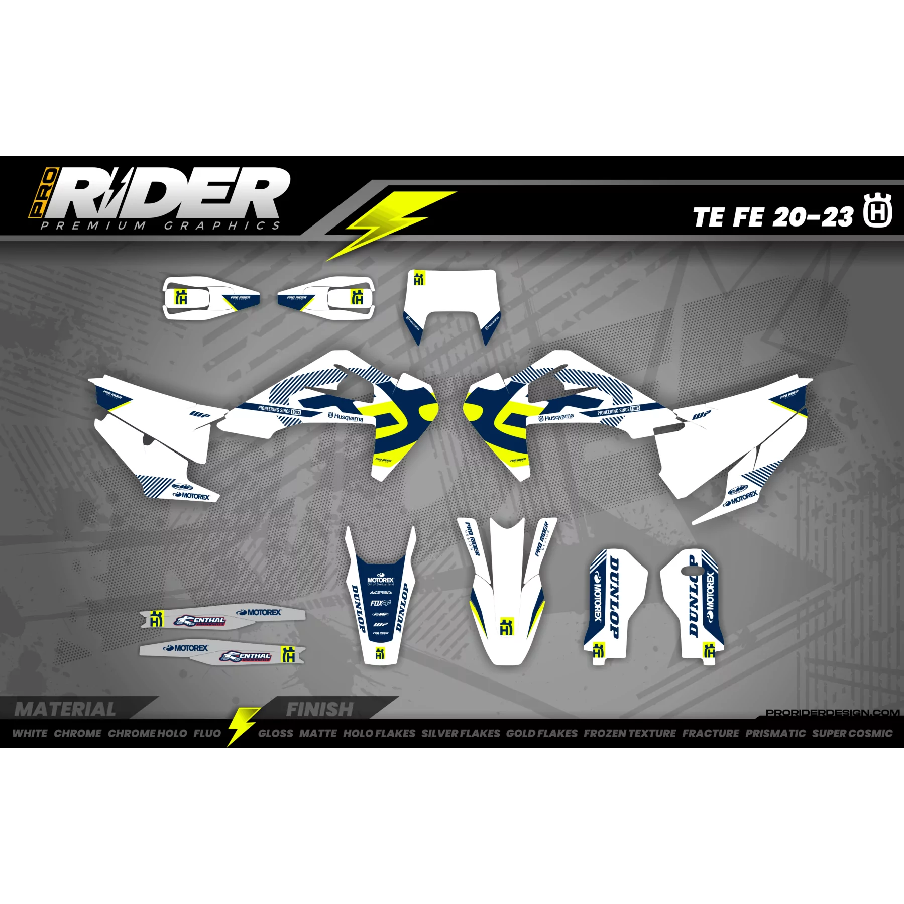 Kit adesivos MOTOCROSS HUSQVARNA ORIGIN FACTORY - KIT DÉCO MOTO HUSQVARNA