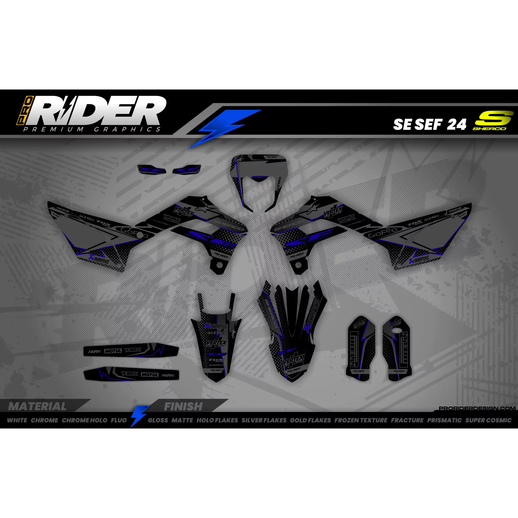 KIT ADESIVOS MOTOCROSS SHERCO I Wilded - SE / SE-R / SEF / SEF-R / SC / SCF 125-250-300-450